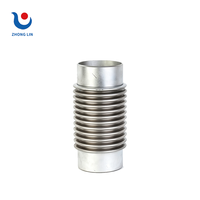 Tuyau flexible d'échappement réglable de 102 mm en acier inoxydable poli soudé, à faible pression et pliable librement