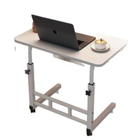 Bureau d'ordinateur blanc réglable en hauteur pour étudiants, en bois, moderne, avec roulettes, support pour ordinateur portable, en promotion
