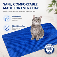 Tappetino per Lettiera Gatti in PVC Senza Ftalati, Impermeabile, Antiscivolo, Facile da Pulire, Raccogli Lettiera, Anti-Tracciamento