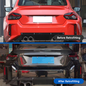 Accessoires de protection de hayon en fibre de carbone 2022-2025 pour le pare-chocs arrière après modification et amélioration de la voiture CSL pour BMW M2 G42 - Product Image 2