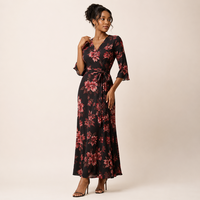 Robe décontractée pour femme style européen et américain, col en V, manches longues, imprimé léopard, collection été 2026, best-seller