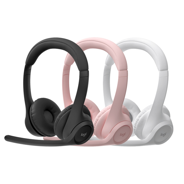Logitech Zone 300 Wireless  Headset Dual Noise Canceling Mic 30 mm Driver 20 Hour Battery for PC Mac Office