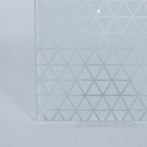 Vidrio Decorativo con Patrón Esmerilado en Degradado Triangular para Vestíbulos de Hoteles e Interiores Comerciales Modernos - Product Image 5