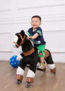 Ponyfuny-juguetes de buena calidad para niños, caballo de juguete rideable, juguete mecánico para caminar, poni, scooter