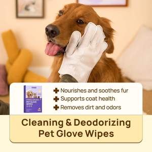 6 lingettes nettoyantes hypoallergéniques non tissées pour animaux de compagnie, parfum personnalisé, marque privée, lingettes humides biodégradables pour chiens et chats - Product Image 2