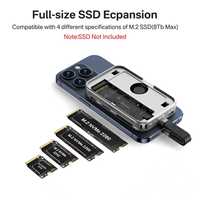 M.2 NVMe SSD-Gehäuse mit USB-C-Hub 10Gbps USB 3.2 Gen2 Anschluss 4K HDMI SD/TF-Steckplatz für Android iPhone 15 Pro Max