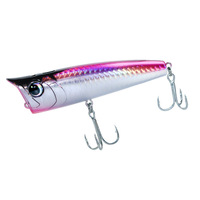 Leurre de pêche artificiel flottant Topwater Popper 75/85/105/125mm pour la pêche au bar, à la perche et au brochet