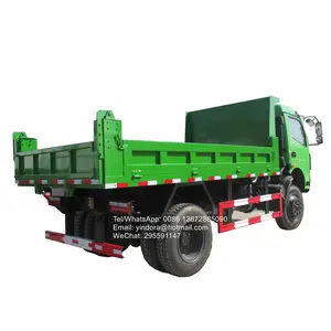 Dongfeng 4x2 120hp 140hp 5m3 frente hidráulica da movimentação da mão direita 5 ton dump truck