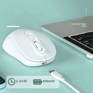 Văn phòng abs đơn giản chế độ kép có thể sạc lại chuột không dây 2.4g quang không dây di động chuột cho máy tính xách tay máy tính bảng máy tính xách tay - Product Image 5