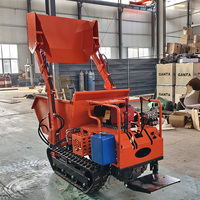 Minicargadora Hidráulica de Orugas 800kg, Minicargadora Compacta, Transportador Multiusos, Minidumper para Jardín y Granja
