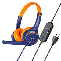 Casque de bureau et d'apprentissage SY-G30 avec micro anti-bruit, haut-parleur 40 mm, léger (140 g), USB 3,5 mm pour centre d'appels, PC et ordinateur portable