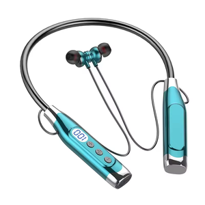 Earphone Leher Tipe-C MP3 Nirkabel Stereo Sport dengan Layar LED <span class=keywords><strong>Headset</strong></span> Gaming Magnetik - Product Image 2