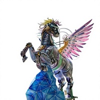 Lanternes licorne ailées personnalisées, lumières LED étanches pour Thanksgiving, Noël, festivals, parcs à thème, jardins - Extérieur