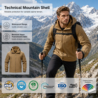 Haute Performance hommes extérieur imperméable coupe-vent vestes de pluie hiver chaud polaire multi-poches Softshell imperméable à capuche