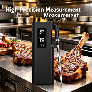 Thermomètre alimentaire sans fil double relais pour four, barbecue, grill, cuisine, sonde de température alimentaire commerciale - Product Image 3