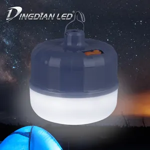 Dingdian Lampu Kerja LED Portabel 50W USB, Bola Lampu Darurat LED, Baterai Dapat Diisi Ulang Daya USB dengan Kait