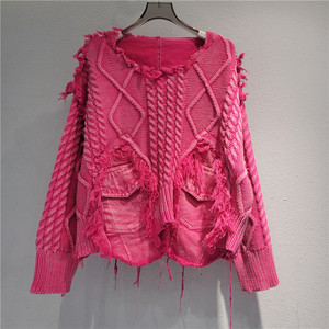 Maglione da <span class=keywords><strong>Donna</strong></span> Autunno 2026 Nuovo Stile alla Moda Personalizzato con Inserti <span class=keywords><strong>in</strong></span> Denim Collo Tondo <span class=keywords><strong>Manica</strong></span> <span class=keywords><strong>Lunga</strong></span> Vendita all'Ingrosso - Product Image 6