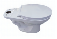 WC commercial à poser au sol avec réservoir encastré, double chasse, faible consommation d'eau, design moderne