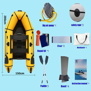 Gommone Gonfiabile Solar Marine 9ft 2.8m Rinforzato per Pesca, Kayak d'Assalto con Fondo Rigido, Canoa, Barca a Remi, Dinghy per <span class=keywords><strong>Sport</strong></span> Acquatici - Product Image 6
