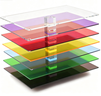 Feuille acrylique colorée transparente et opaque, plaque en plastique PMMA découpée sur mesure pour la décoration et la signalétique