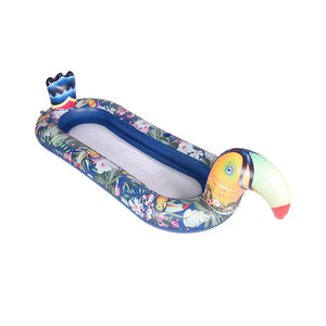 Toucan Shaped <b>Inflatable</b> Float With Mesh Backrest Adult Pool Beach Lounge Raft - Product Image 1