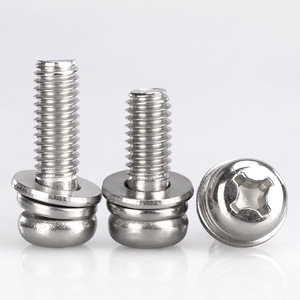 Viti a <span class=keywords><strong>Croce</strong></span> con <span class=keywords><strong>Testa</strong></span> Tonda e Guarnizione in Acciaio Inox 304 di Alta Qualità, Made in China - Product Image 5