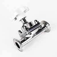 Vanne à diaphragme manuelle en acier inoxydable de qualité sanitaire Wensen 316l avec volant et raccord rapide