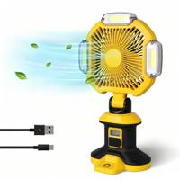 Lampe de travail portable LED COB 1500LM 20W IPX4 rechargeable avec aimant et crochet pour réparation automobile d'urgence et garage