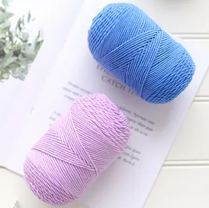 Bojay Super Soft Crochet Yarn 45% Cotton and 55% Acrylic Blended Multicolored Rainbow Cake Ball Yarn