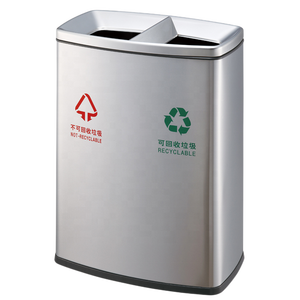 Thương mại trung tâm mua sắm văn phòng xây dựng thép không gỉ tái chế Thùng rác bin/thùng rác ashbin 3 in1 - Product Image 4