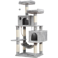 STELLAR PATH Fabricant Grossiste Arbre à chat tour style simple en sisal et peluche courte Gris Beige Marron