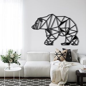 Décoration <span class=keywords><strong>murale</strong></span> en métal, ours Art Déco moderne, art mural suspendu pour l'intérieur et l'extérieur, décoration pour la maison pendant le Ramadan - Product Image 2