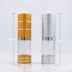 Flacone Airless in Plastica PP Dorato da 10ml/15/30/50ml con Pompa Argento Elegante e Apertura Facile per <span class=keywords><strong>Crema</strong></span> Viso/Lozione/<span class=keywords><strong>Spray</strong></span> - Product Image 6
