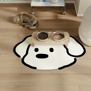 Alfombrilla de Tierra de Diatomeas para Mascotas, Diseño de Dibujos Animados, Redonda, Antideslizante, para Comedero de Perros y Gatos - Product Image 1