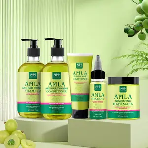 Original Amla Care Set For Hair Growth India Gooseberry Anti Hair Loss Scalp Treatment Damaged Repair Growing Care Alma Hair Oil