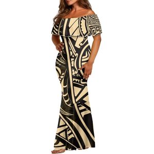 Vendite dirette in fabbrica abito personalizzato personalizzato con motivo a isola pacifica polinesiano Elei tribale gonna lunga <span class=keywords><strong>abbigliamento</strong></span> femminile - Product Image 2