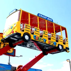 Amusement Park Thrilling Ride Crazy Bus For Sale