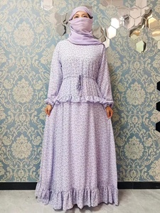 Nouvelle arrivée 2023, vente chaude, robe longue en mousseline de soie douce, mode musulmane - Product Image 6
