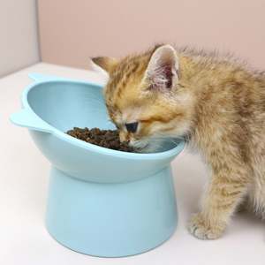Bol à nourriture pour chat Bol diagonal à pied haut pour prévenir les contrariétés du cou - Product Image 1