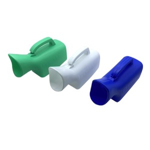 Pots de chambre en plastique pour hommes et femmes, forme ovale de 1000 ml avec couvercle, anneau antidérapant épaissi pour personnes âgées alitées - Product Image 1