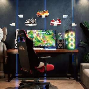 Espositore per scarpe galleggiante in acrilico organizzatore per scarpe iridescente per <span class=keywords><strong>negozio</strong></span> o Display per la casa scaffali per scarpe da ginnastica <span class=keywords><strong>arcobaleno</strong></span> montati a parete - Product Image 5