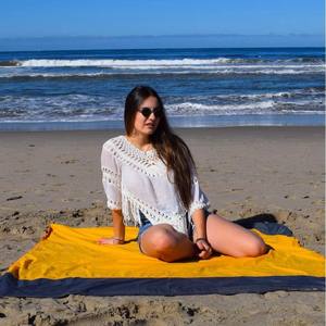 Manta de picnic para exteriores Woqi de 60x55 cm, impermeable, de nailon, compacta, rectangular, para camping y playa. - Product Image 3