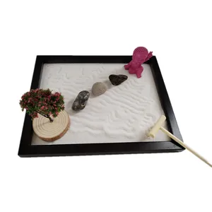 Japanese Mini Rock Garden Gift Set Home Desk Decoration Zen Garden Sand Kit