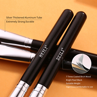 BEILI pinceaux de maquillage pour le visage de luxe végétalien logo argent mélangeur de haute qualité ensemble de beauté correcteur de marque privée noir mat OEM