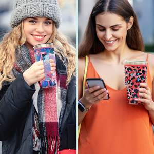 Funda reutilizable para vasos de café helado, fundas aislantes de neopreno, soporte para vasos, ideal para vasos de 30oz - 32oz. - Product Image 4