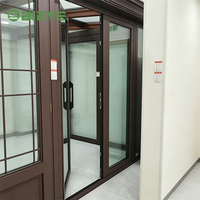 Porte d'entrée en aluminium à rupture de pont thermique robuste, anti-rouille, motif personnalisé pour villa rurale auto-construite