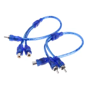 1公对2母分路器电缆Rca音频电缆 “Y” 适配器分路器1公对2母音频线路插头