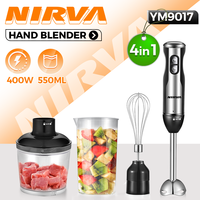 Ensemble de mixeur de haute qualité NIRVA YM9017 4 en 1, directement de l'usine, ensemble de mixeur de cuisine 400W