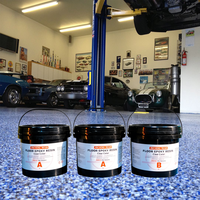 Kit de peinture époxy à paillettes pour sols antidérapants à séchage rapide pour garage, usine, entrepôt, revêtement de sol en béton, bricolage