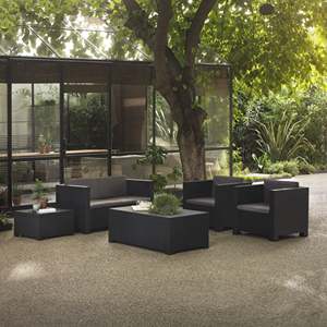 Set di Mobili da Giardino in Plastica Riciclata - Divano, Tavolo e Poltrona Diva Comfort per Esterni - Wenge - Product Image 6